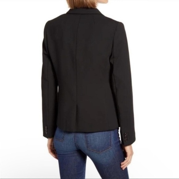 J. Crew‎ Womens Sz XS Schoolboy Blazer Black Notch Lapel Two Button classic - Picture 2 of 4